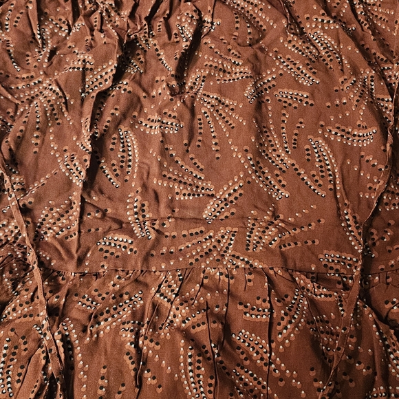 Maurices Dresses & Skirts - Maurices Rust Brown Printed Dot-Embellished Dress